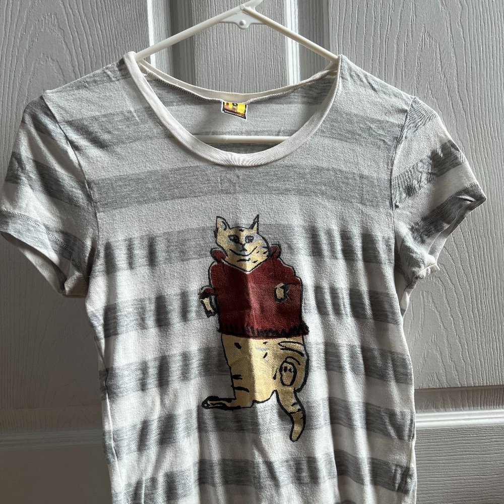 Brooklyn Industries Cat in Hoodie T-Shirt